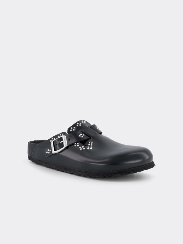 Slipper "Amalfi Rivet Border" schwarz, BIRKENSTOCK