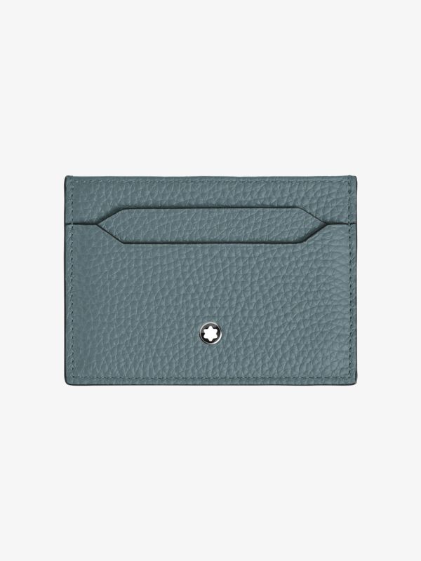 étui à cartes 5 CC GRAIN gris bleuté