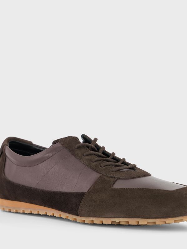 baskets en cuir "Uma" brun, AEYDE