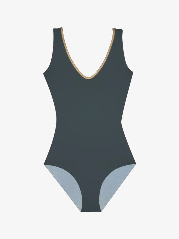 Badeanzug "Purebody Classic Shine" blaugrau, MYMARINI
