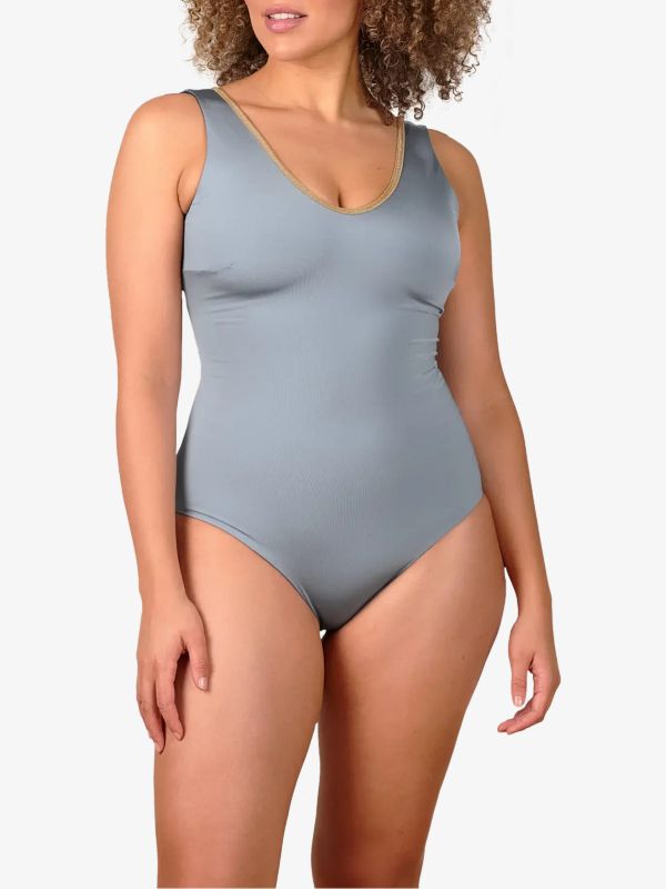 Badeanzug "Purebody Classic Shine" blaugrau, MYMARINI
