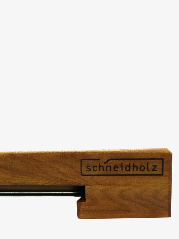 Schneidebrett mit Auffangschale braun gestreift, SCHNEIDHOLZ