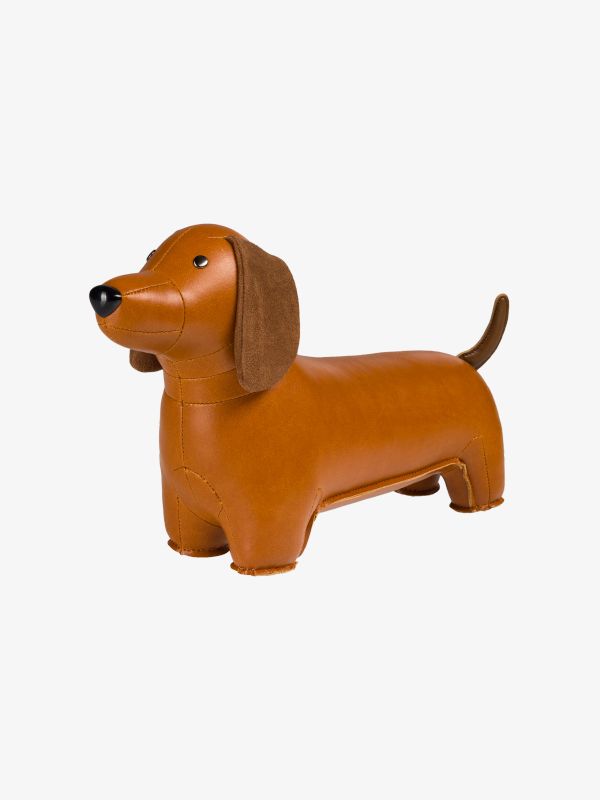 Bookend DACHSHUND cognac