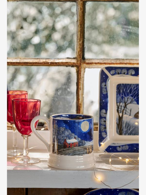 Tasse weiss/klein gemustert, EMMA BRIDGEWATER