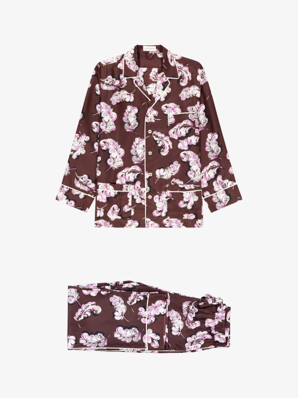 Pyjama Set "Yves" rot/klein gemustert