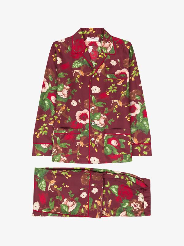 Pyjama Set "Yves Florian" rot/klein gemustert