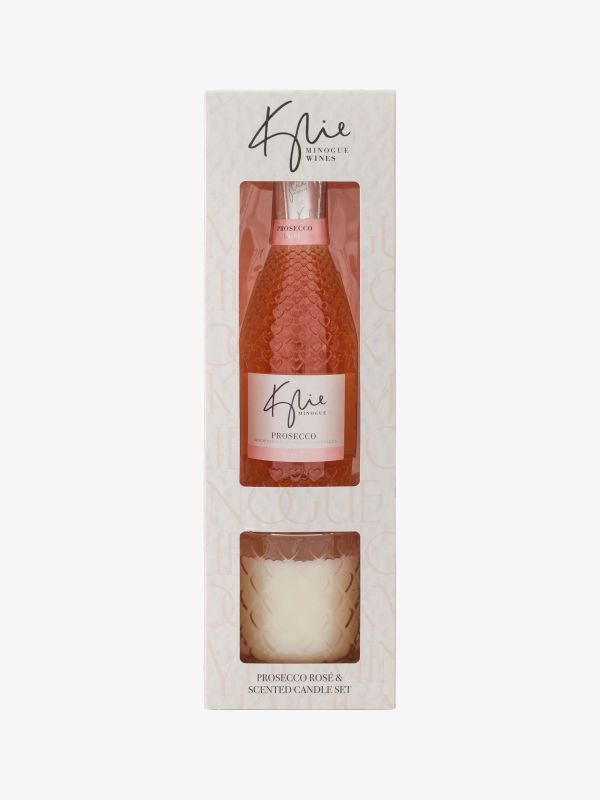 Prosecco Rosé mit Duftkerze Geschenkbox