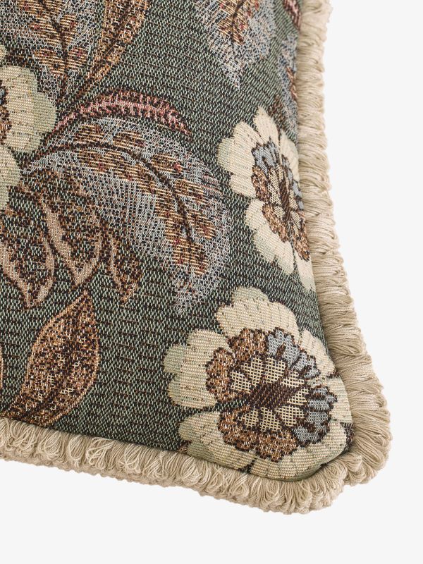 Housses de coussins avec remplissage Nita olive intermédiaire, SOHO HOME