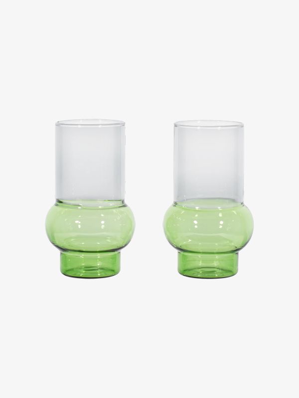 Set de verres 2 pcs vert clair