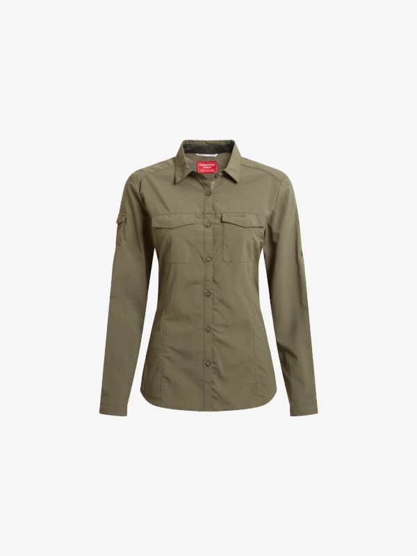 Blouse NosiLife Adventure Long Sleeved Shirt III olive