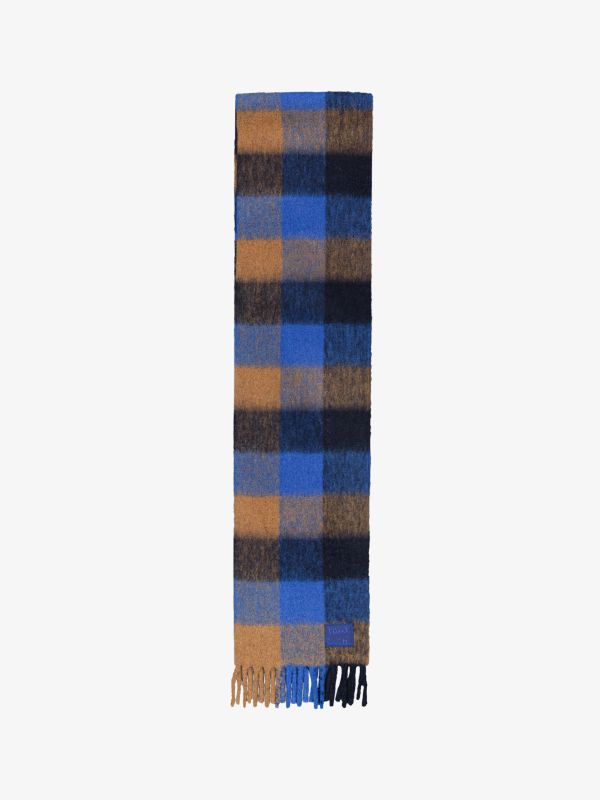 Schal blau kariert
