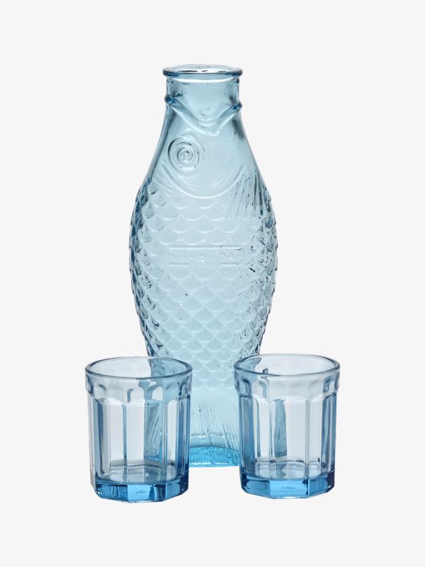 Set de carafe FISH&FISH bleu ciel