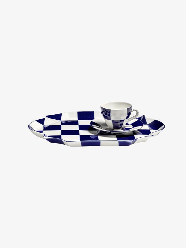 Tasse et soucoupe FÊTE DES BÊTES bleu, SERAX