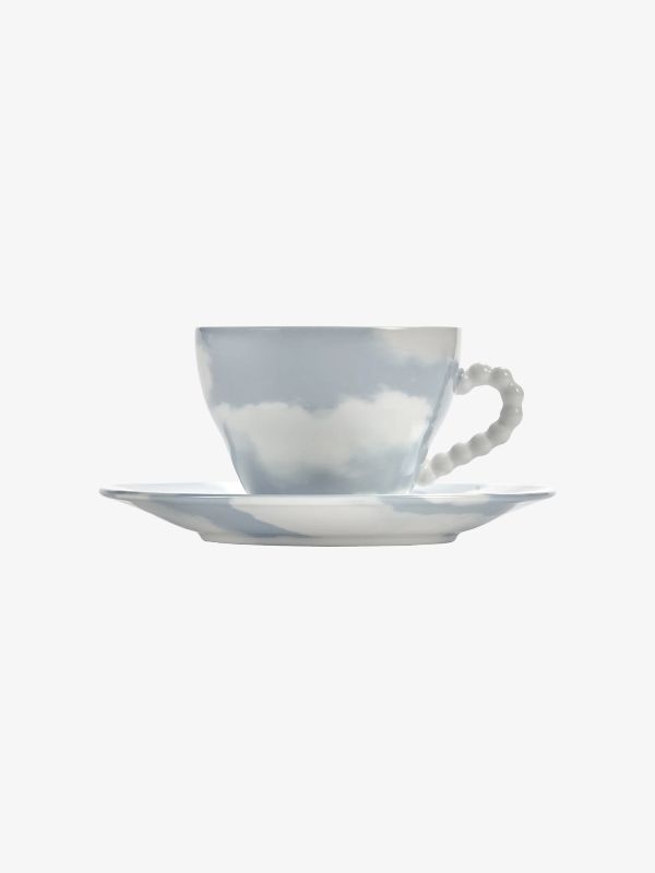 Tasse et soucoupe RÊVES bleu gris, SERAX