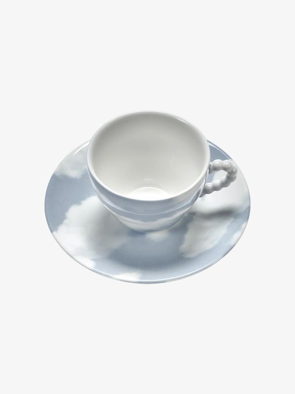 Tasse et soucoupe RÊVES bleu gris, SERAX