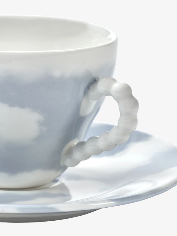 Tasse et soucoupe RÊVES bleu gris, SERAX