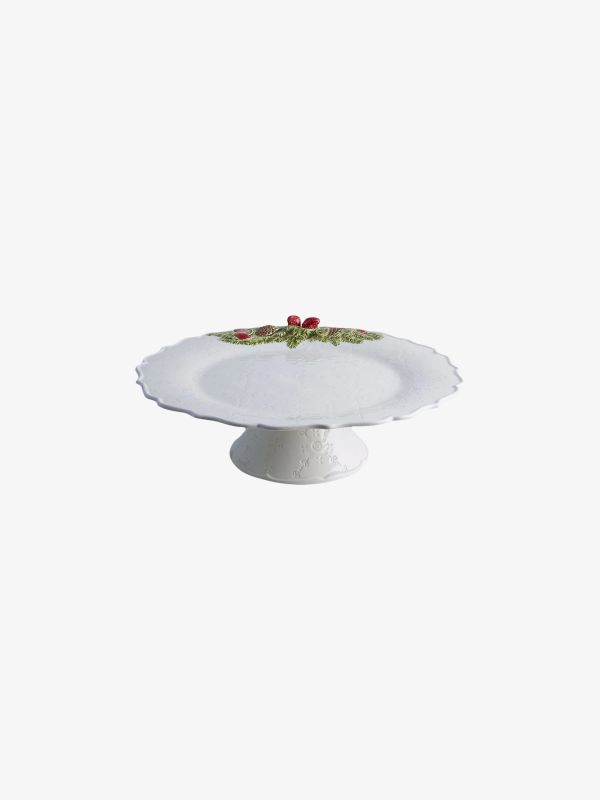 Tortenplatte Christmas Garland weiss