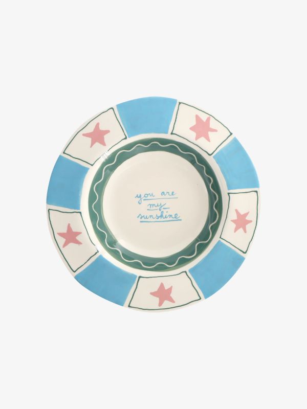 Teller MY SUNSHINE hellblau/klein gemustert