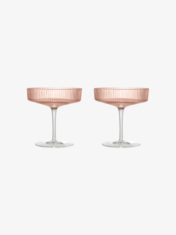 Lot de 2 verres à champagne Ripple transparent