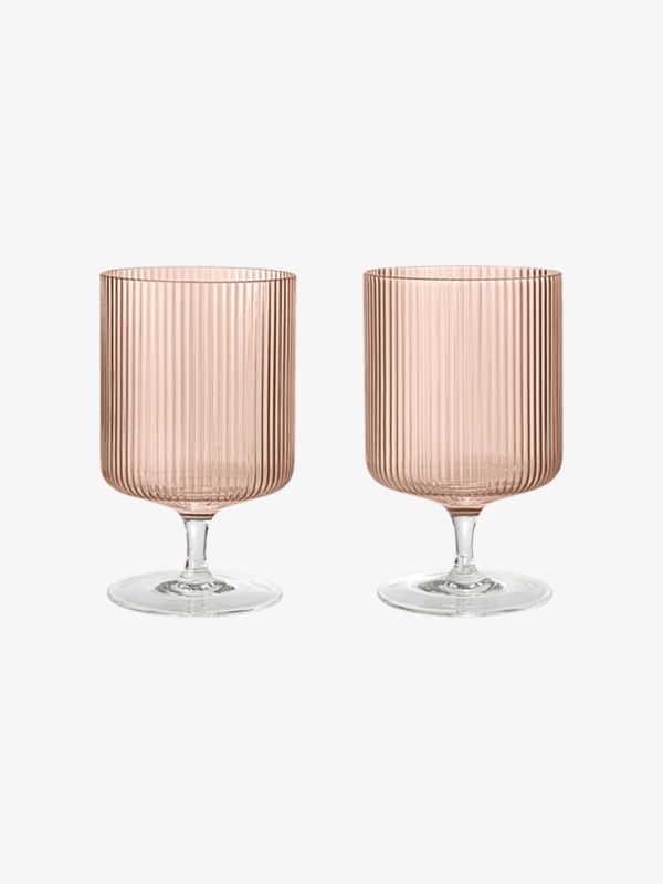 Lot de 2 verres à vin Ripple transparent