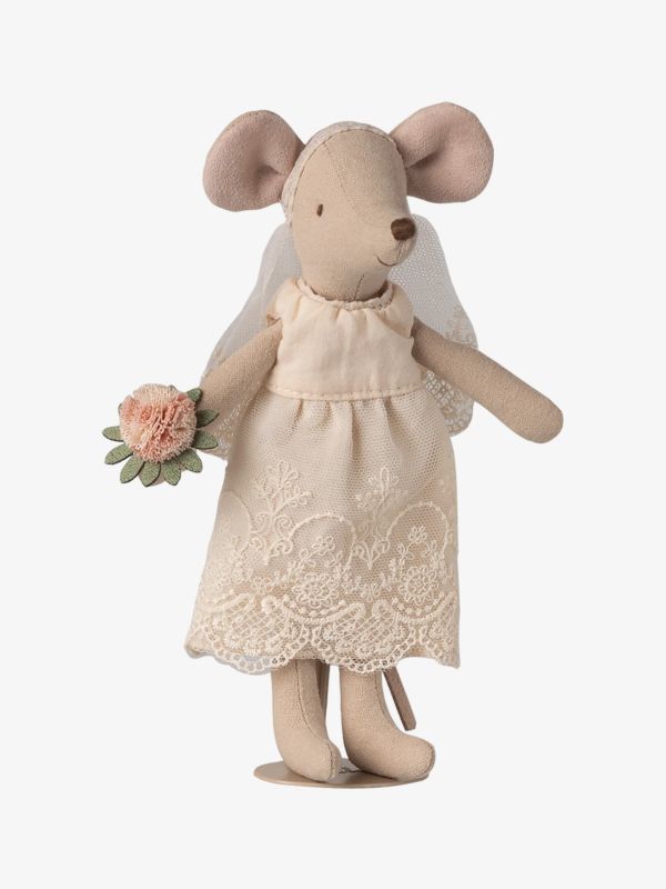 poupée de chiffon "Hochzeitsmauspaar in Schachtel - Mama & Papa", MAILEG