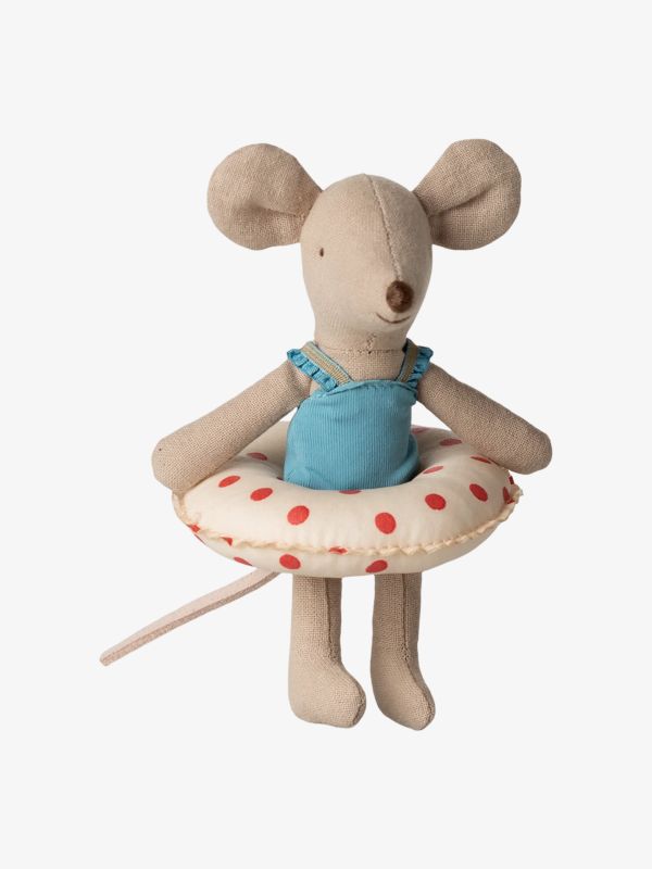 poupée de chiffon "Strandmaus mit Schwimmhilfe - kleine Schwester"