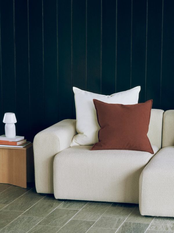 Housses de coussins avec remplissage LINEN beige clair, HAY