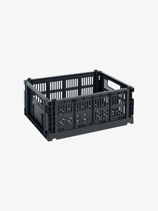 Caisse pliante CRATE anthracite
