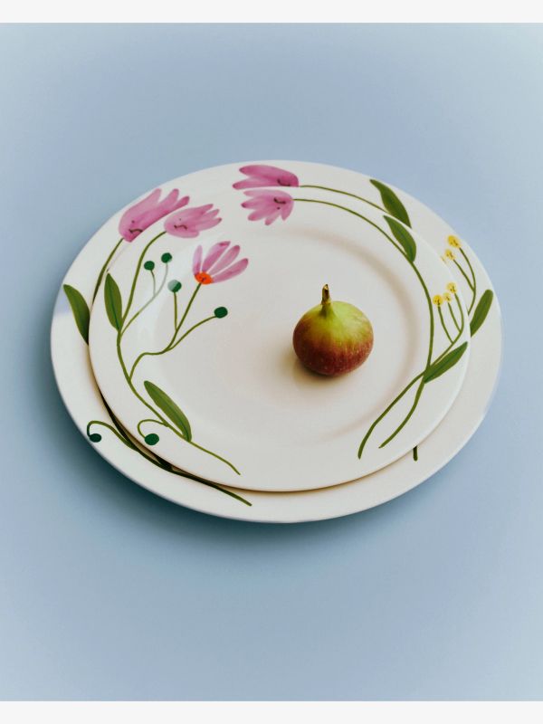 Assiette LA PITTURA blanc/à petits motifs, HAY