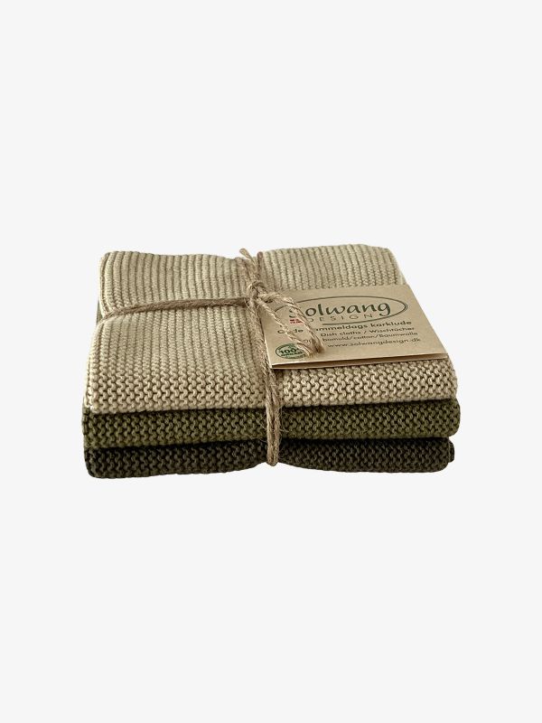 Wischlappen-Set 3-teilig olive