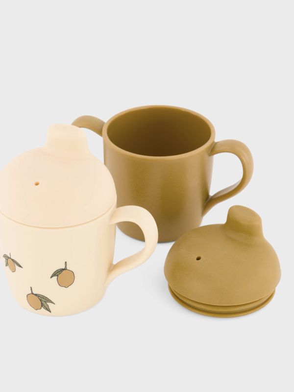 Gobelet jaune/à petits motifs, KONGES SLØJD