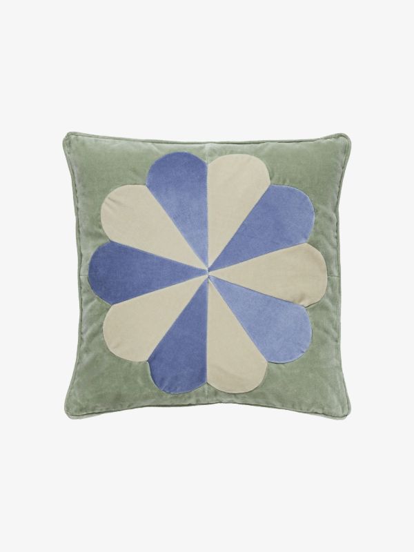 Housses de coussins avec remplissage MAGGIE mauve/à petits motifs