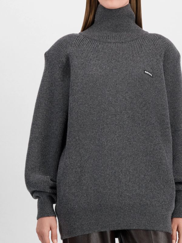 Wollpullover grau gestreift, ROTATE
