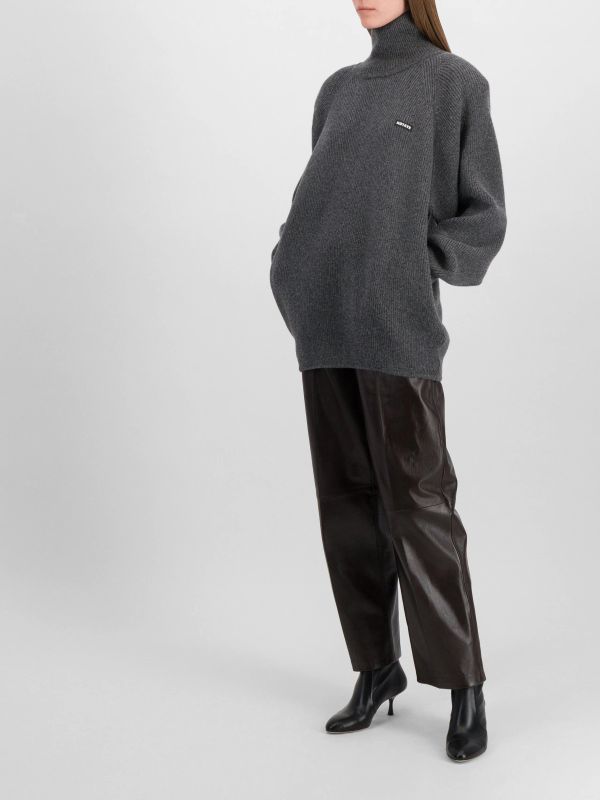 Wollpullover grau gestreift, ROTATE