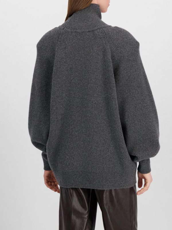Wollpullover grau gestreift, ROTATE