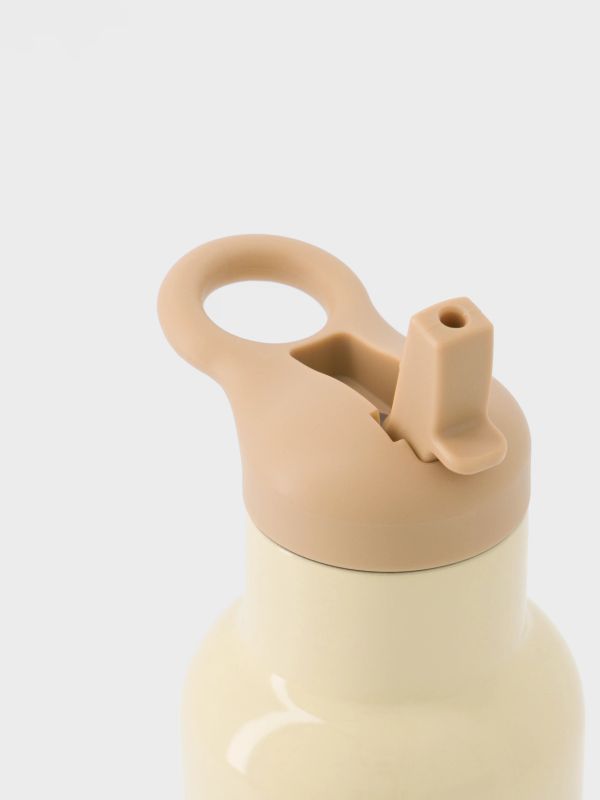 Bouteille à boire jaune/à petits motifs, KONGES SLØJD