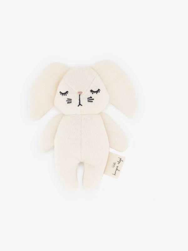 animal en peluche "Mini Hase" blanc cassé