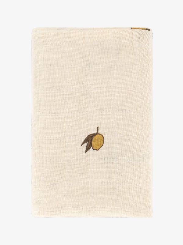 Couverture câline "Musselin Tuch" beige clair