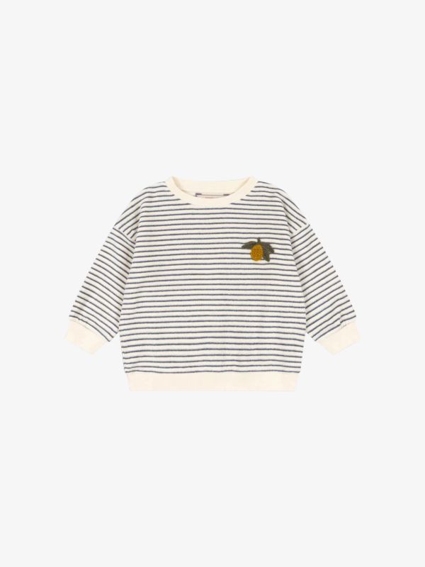 Sweat-shirt "Itty" rayé blanc
