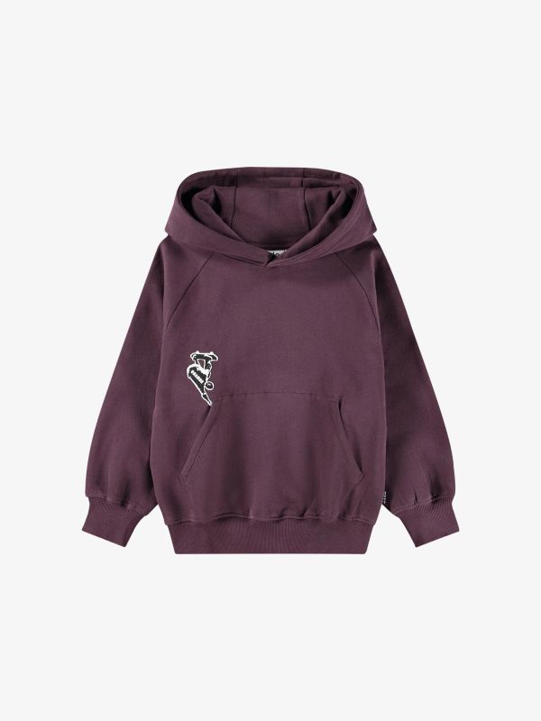 sweat à capuche bordeaux
