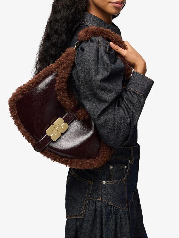 Sac à bandoulière "Kat Small" brun, GANNI