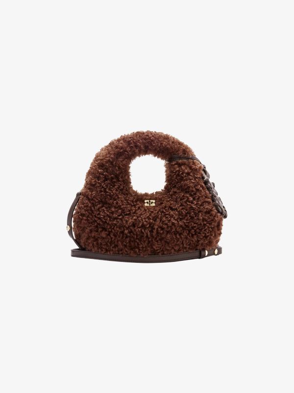 Sac à main "Mini-Hobo" brun, GANNI