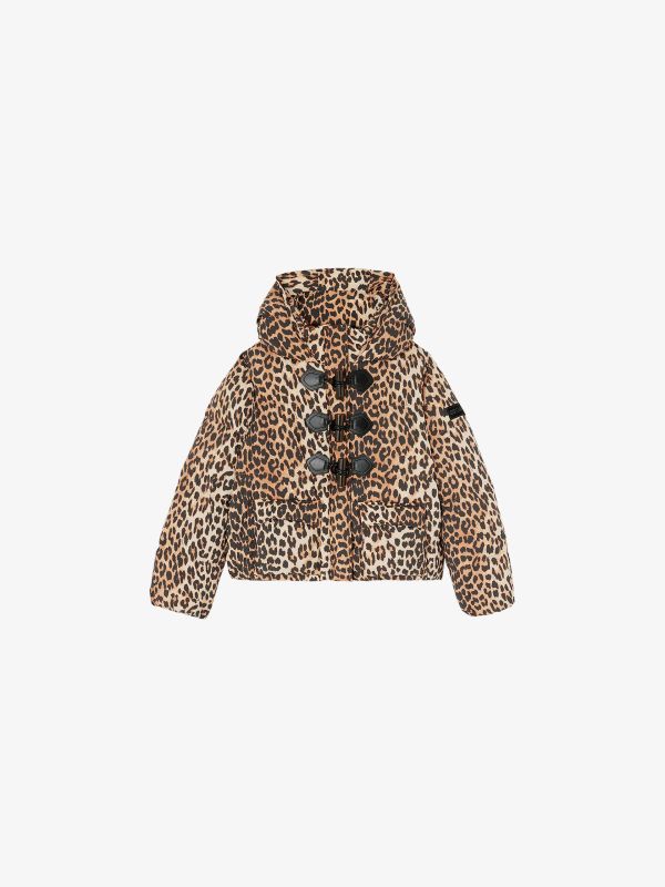 Veste en duvet brun/à petits motifs