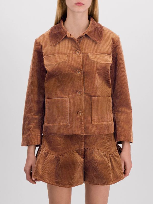 Manteau mi-saison  brun, GANNI