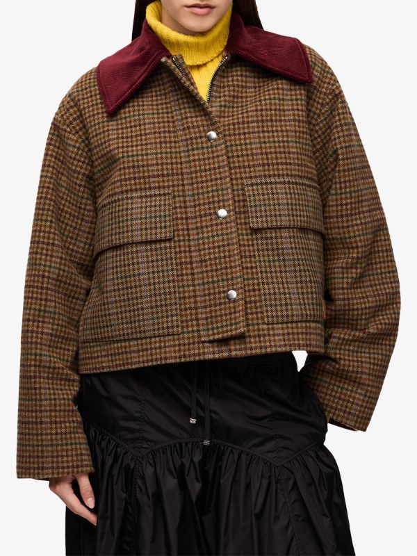 Blouson  brun/à petits motifs, GANNI