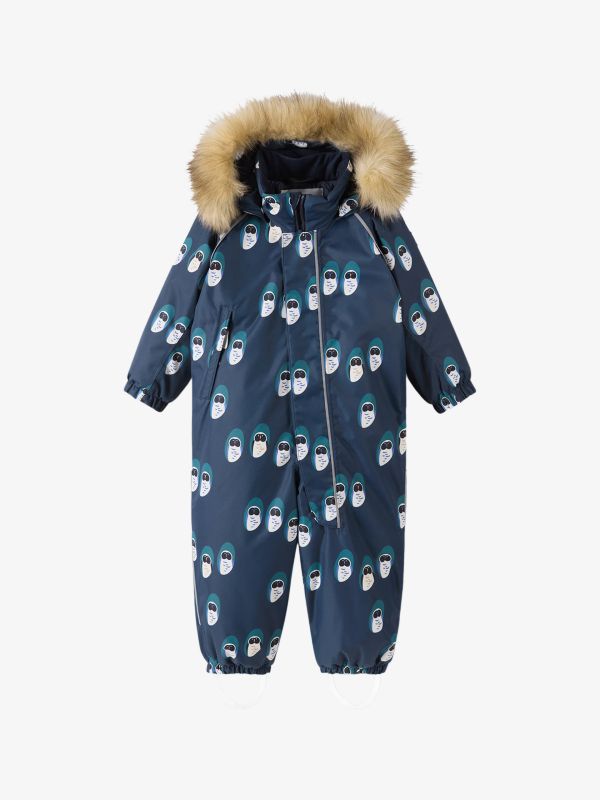 Schneeoverall "Lappi" navy/klein gemustert