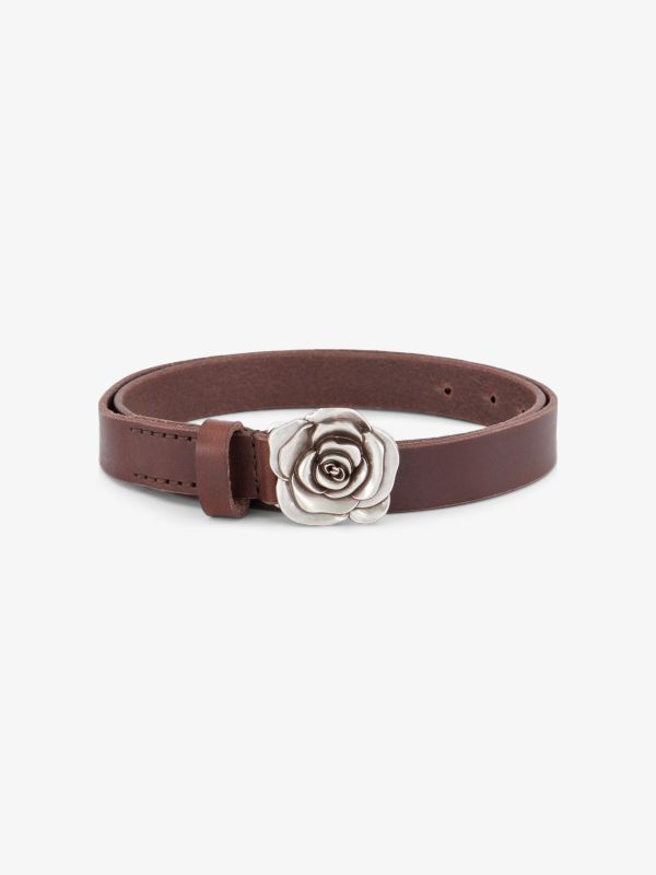 Ceinture en cuir brun