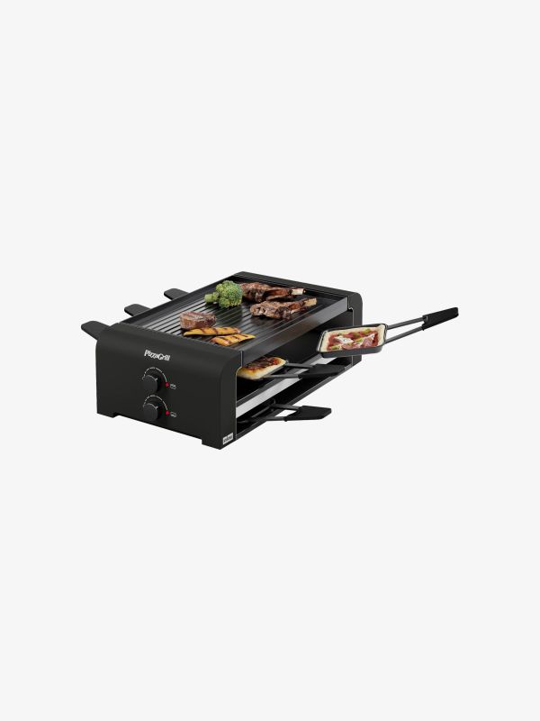 Pizzagrill für 6 Personen schwarz