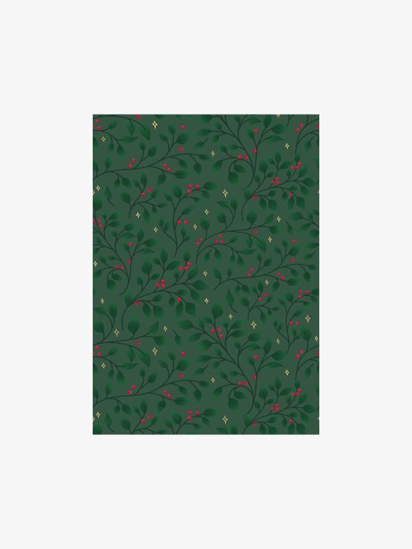 Rollenpapier grün/klein gemustert
