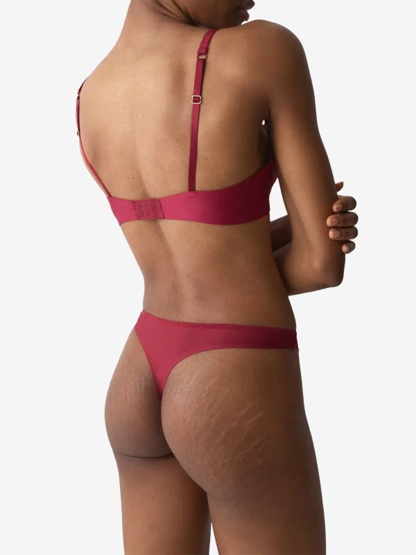 Soutien-gorge pigeonnant "Love in Lace" rouge foncé, TRIUMPH